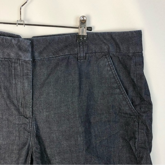 Ann Taylor LOFT The Riviera Dark Blue Wash Denim Shorts 14 - Picture 4 of 5